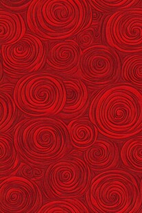 红色螺旋花纹无缝图案
