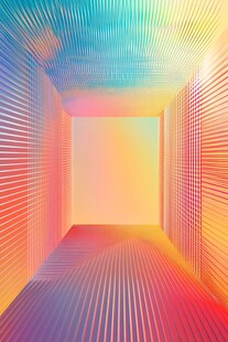 梦幻炫彩几何空间通道