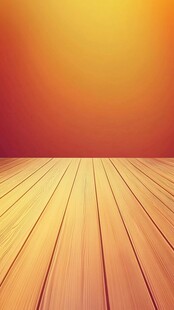 温暖橙调木质地板背景