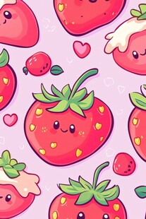 可爱草莓图案 萌趣满满