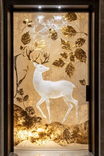 梦幻白鹿森林艺术装饰画