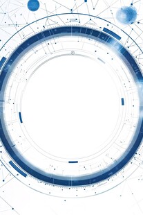 科技感环形蓝色抽象背景图
