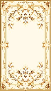 欧式金色花纹边框装饰图