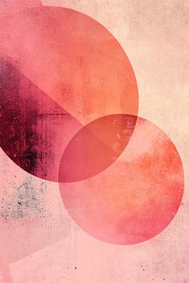 粉色渐变重叠几何抽象背景