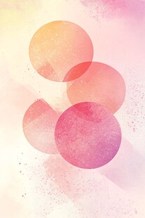 梦幻水彩风多彩圆形背景