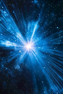 璀璨蓝色宇宙星爆景象