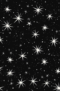 黑色背景的闪耀星星图案