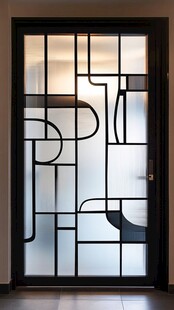 简约几何图案玻璃装饰门