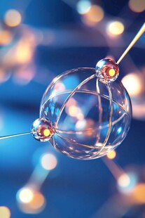 梦幻透明分子结构模型