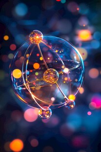 梦幻原子结构光影效果图