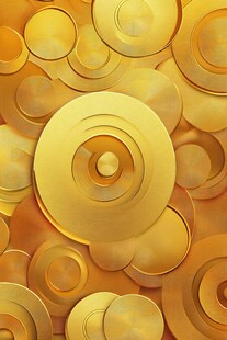 金色立体圆环抽象背景图
