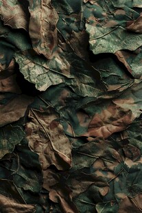 迷彩伪装布料纹理特写