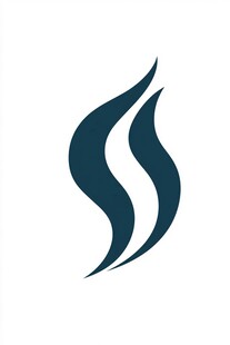 简约火焰形状标志设计