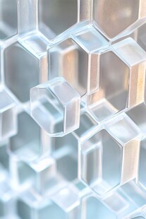 透明六边形几何结构材质