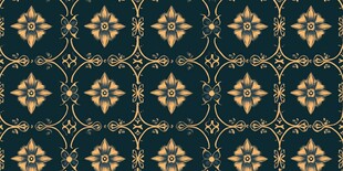复古金色花纹深色背景图案