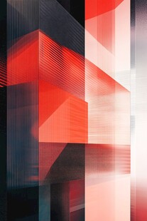 几何幻彩建筑抽象艺术图