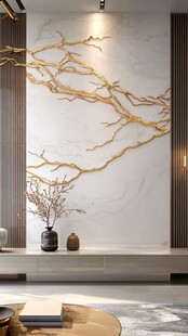金枝玉叶大理石背景墙装饰
