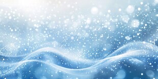 梦幻蓝色雪花波浪背景图