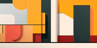 几何色块构成的抽象画面