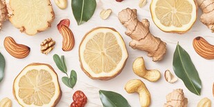 柠檬生姜坚果食材组合