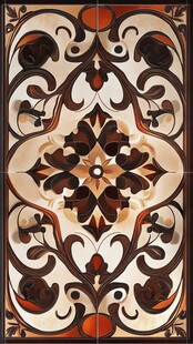 复古华丽花纹瓷砖图案