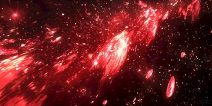 红色粒子炫彩动态背景