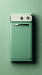 复古薄荷绿小型复古洗碗机