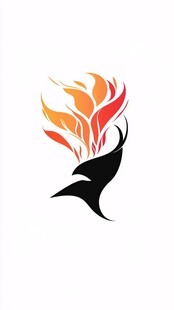 火焰马头标志设计