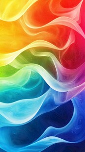 梦幻多彩流动波纹背景