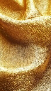 金色光泽织物纹理特写