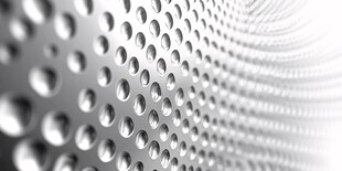 金属穿孔板纹理特写