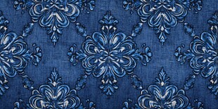 蓝色锦缎花纹图案背景
