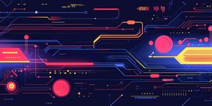 科技感电路抽象背景图