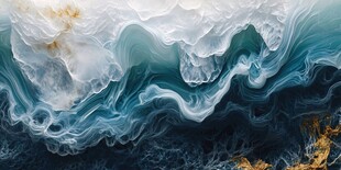 梦幻流动的蓝白色纹理画面