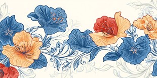 花卉边饰图案设计