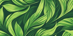 翠绿叶片无缝植物纹理图