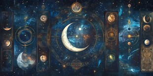 神秘宇宙星象奇幻插画