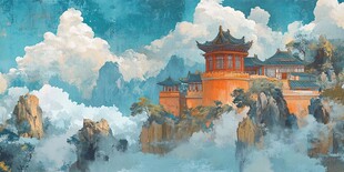 仙山琼阁立云端