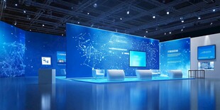 科技感十足的现代展览空间