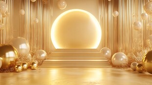 金色梦幻舞台展示空间