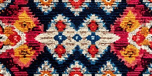 多彩民族风几何图案织物
