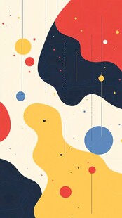 抽象几何多彩流体图案