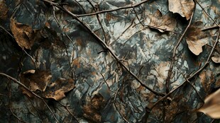 枯叶缠枝的自然纹理画面