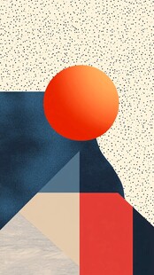 几何拼接抽象艺术插画