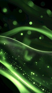 绿色动感光线粒子背景图