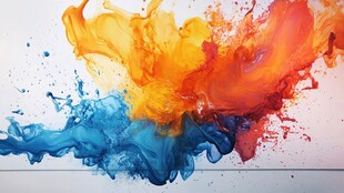 色彩飞溅 绚丽艺术瞬间