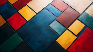 多彩几何拼接艺术图案