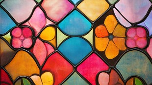 彩色玻璃艺术图案