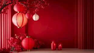 中式红韵 灯笼装点的雅致空间