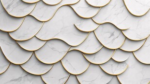 大理石鱼鳞纹墙面装饰